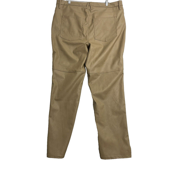 Good American Better Than Leather Good Boy Pants Size 16 Warm Caramel - Picture 2 of 13